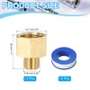 PATIKIL 2 Set Brass Pipe Fitting Hex Bushing with Sealing