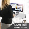Aconcept Extra-Slim 24 x 14 White Lift Standing Desk Converter,