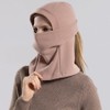 Ponytail Balaclava Ski Mask Full Face Cover Hood Winter Running