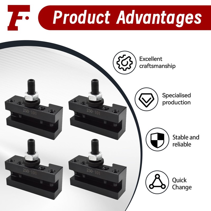 findmall AXA 4Pcs #1 Quick Change 250-101 Tool Post Turning