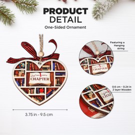 Christmas Tree Book Ornament 2024, Christmas Book Tree Ornament, Book Lovers Ornament for Christmas Tree, Book Lover Christmas Ornaments, Ornament for Book Lovers, Book Reader, Nerds, Librarian