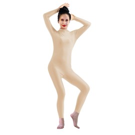 Sheface Body de una pieza de Spandex Unitards, Piel (Skin), L