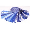 Soimoi 40Pcs Japanese Sashiko Print Precut Fabrics Strips Roll Up