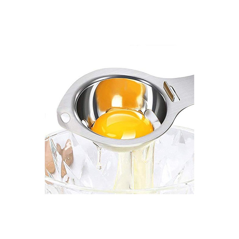 Stainless Steel Deluxe Egg Separator (Silvery, One Size)