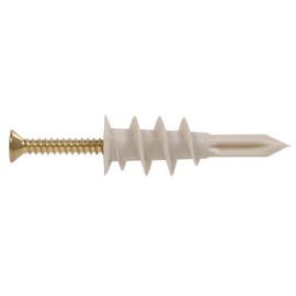 The Hillman Group 41440 Wallboard Anchors with Brass Plate Screw Number 8, 10-Pack