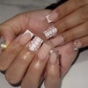 BABALAL Press on Nails Short Square Fake Nails with Glue