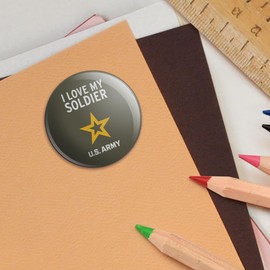 U.S. Army I Love My Soldier Puffy Bubble Dome Scrapbooking Crafting Sticker Set