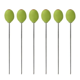 TSZYYM Set Of 6 Reusable Metal Martini Picks - Elegant Olive Cocktail Skewers, Drink Stirrers for Martinis, Fun & Cute Bar Accessories