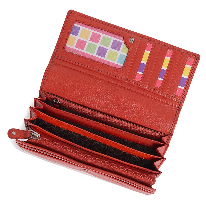 Saddler Womens Large Leather Wallet Credit Card Organiser Coin Purse