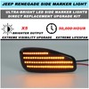 ULTRALTH Smoked LED Side Marker Lights Kit for Jeep Renegade