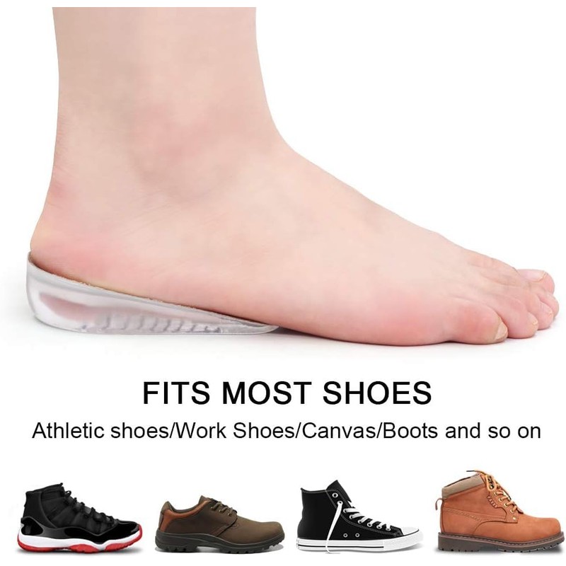 Dr. Foot's Height Increase Insoles, Heel Cushion Inserts, Heel Lift