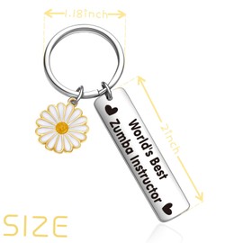 OWHOMS Zumba Teacher Thank You Gifts Workout Keychain Zumba Instructor Jewelry Zumba Dance Fitness Gift For Women Zumba Coach Keychain Zumba Lover Gifts Zumba Dancer Jewelry