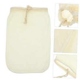 Operitacx Food Grade Filter Bag Fine Mesh Filter Bag Winemaking Reusable Bag Sieve Muslin Straining Bags for Juicing Yogurt Strainer Filter Strainer Cloth for Juicing Cotton Beige