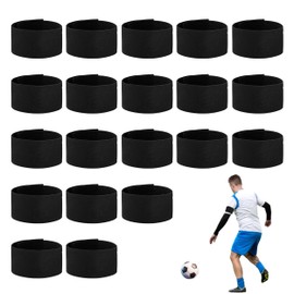 YqsIbth Armbands Mourning, 20PCS Black Armbands Mourning, Loop Closure Arm band, Elastic Black Armband Football, Football Mourning Armband for Basketball Football Captains Memorial Funeral Respect