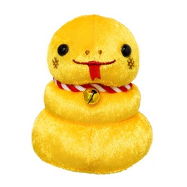 Sanei Boeki 2025 Zodiac Snake Mochi (Gold) W7 x D9 x Height 9.5 cm Plush Toy