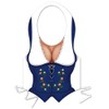 Beistle German Fraulein Vest, Plastic Oktoberfest Busty Women Costume, German