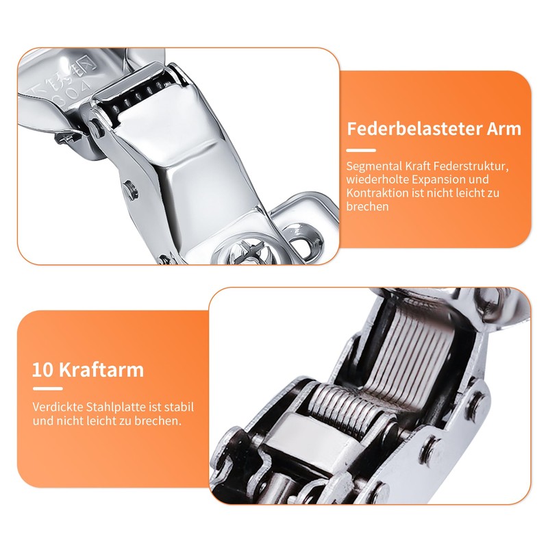 Bohaner 4 Pcs 165 Degree Corner Cabinet Hinges with Damper