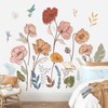 wondever Wall Tattoo Boho Flowers Wall Sticker Colourful Flowers Retro
