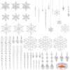 DERAYEE 36 PCS Christmas Hanging Decoration, Acrylic Crystal Ornaments Christmas