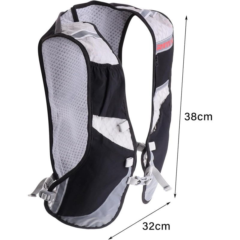 Reflective Hydration Pack Backpack Running Hydration Vest with 2 Pcs