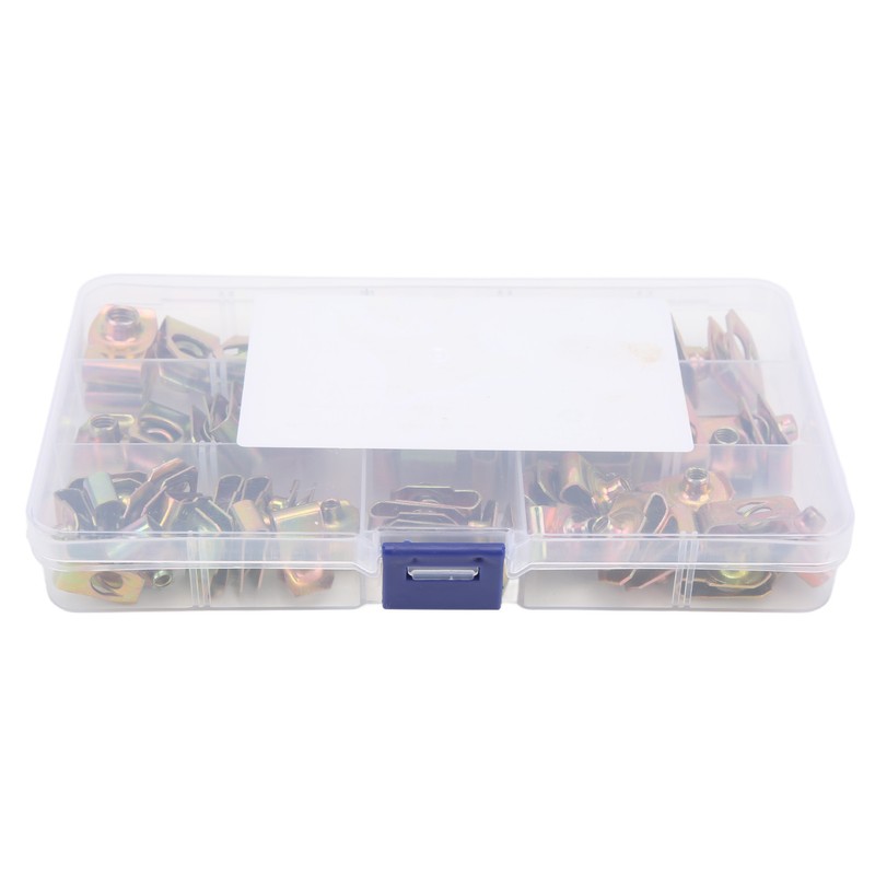60Pcs U Nut Clip Kit Strong Rust Resistance High Elasticity