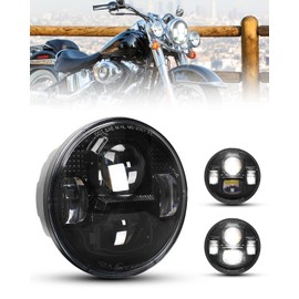 SUPAREE 5.75 Inch LED Motorcycle Headlight E-Approved Motorcycle Front Headlight 6000K White with Hi/Lo Low Suitable for XL883N XL1200X FXDB