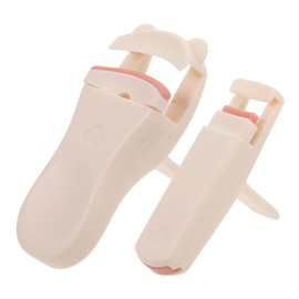 Baluue 2pcs Plastic Eyelash Curler Wide-angle Clamp Girls' Makeup Tool Heat- Portable Natural Curling for Daily Use
