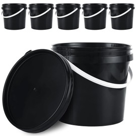 AKOLAFE 6 Pack Paint Bucket for Painting Plastic 2 Quart Paint Cans Touch Up Paint Containers with Lids & Handles 1/2 Gallon Paint Can Paint Storage Containers Empty Paint Cans Paint Pail for Leftover
