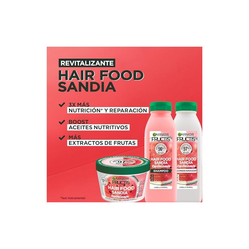 Kit Garnier Fructis HairFood Sandía rutina para cabello apagado