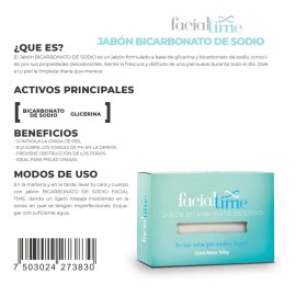 Kit 3 Jabón Bicarbonato 100 G. Hidrata Tu Rostro Facial Time