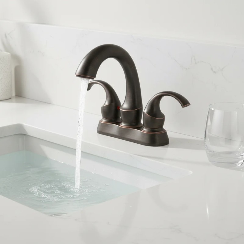 USA Local Stock 4 Inch Hot Cold Double Handle Deck