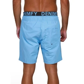 DENIMFY DFNeo Men's Long Swimming Trunks Double Waistband Swimming Trunks Shorts Print Black Blue Orange S M L XL XXL 3XL 4XL 5XL, Maya Blue