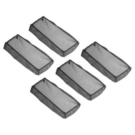 sourcing map 5Pcs Floor Vent Filter Screen, 4x8 Inch Floor Register Cover Trap Floor Vent Screen Net Cover for Home Air Vent Filter Mesh Keeps Debris Out, Black