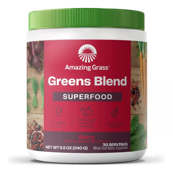 Amazing Grass 240g Bayas Amazing Green Superfood Y Probioticos Antioxidant
