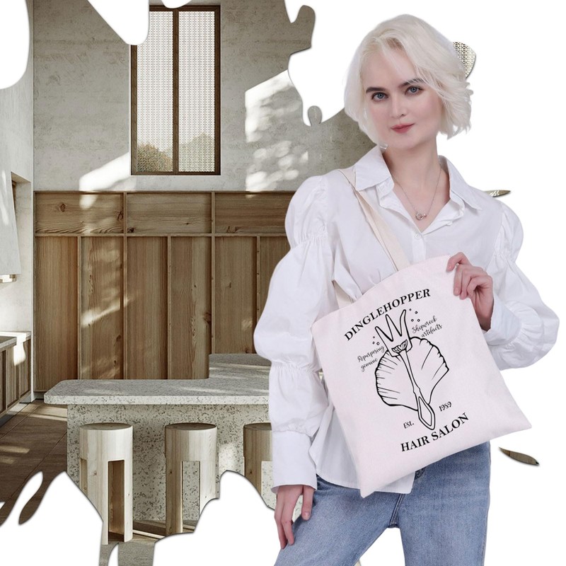 Mermaid Themed Inspired Tote Bag Dinglehopper Hair Salon Gift Mermaid