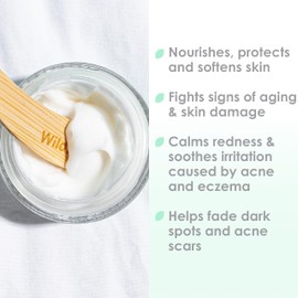 WildMint Smooth Boost Natural Moisturiser | Hydrating Face Cream for Sensitive, Dry, Acne Prone, Mature Skin | Repairs & Soothes Redness with Shea Butter | UK Made Vegan & Cruelty-Free Skincare | 50ml