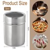 KAIYAYA 2 pieces stainless steel powder shaker, icing sugar shaker