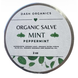Dash Organic Organic Herbal Salve | Organic Mint Salve | Mint Balm | 2oz | Peppermint EO