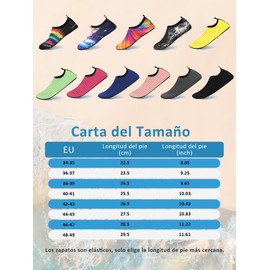 Zapatos de Agua de Mujer y Hombre, Zapatillas Acuatico para Niños, Secado Rápido Calzado para Agua, Ligeros, para Deportivos, Paseo Playa, Natación, Surf, Natación Buceo, Yoga