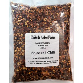 Chile de Arbol Flakes, 8oz