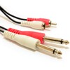 2 x 6.35 mm mono jack plug to RCA plug
