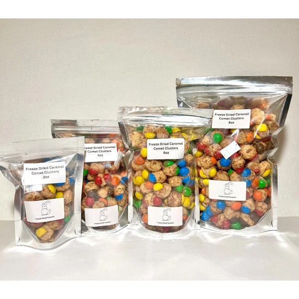 Freeze Dried Candy Caramel Comet Clusters *Pick Bag Size* Made