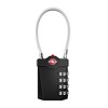 TSA Lock, Padlock, Four-Digit Dial Lock, Cable Type, For Travel,