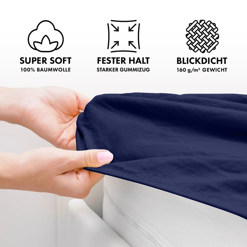 Jacobson Jersey Fitted Sheet, Cotton Bed Sheet (180 x 200