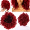 Curly Wavy Wigs Women Female Synthetic Hair Burgundy Wigs for