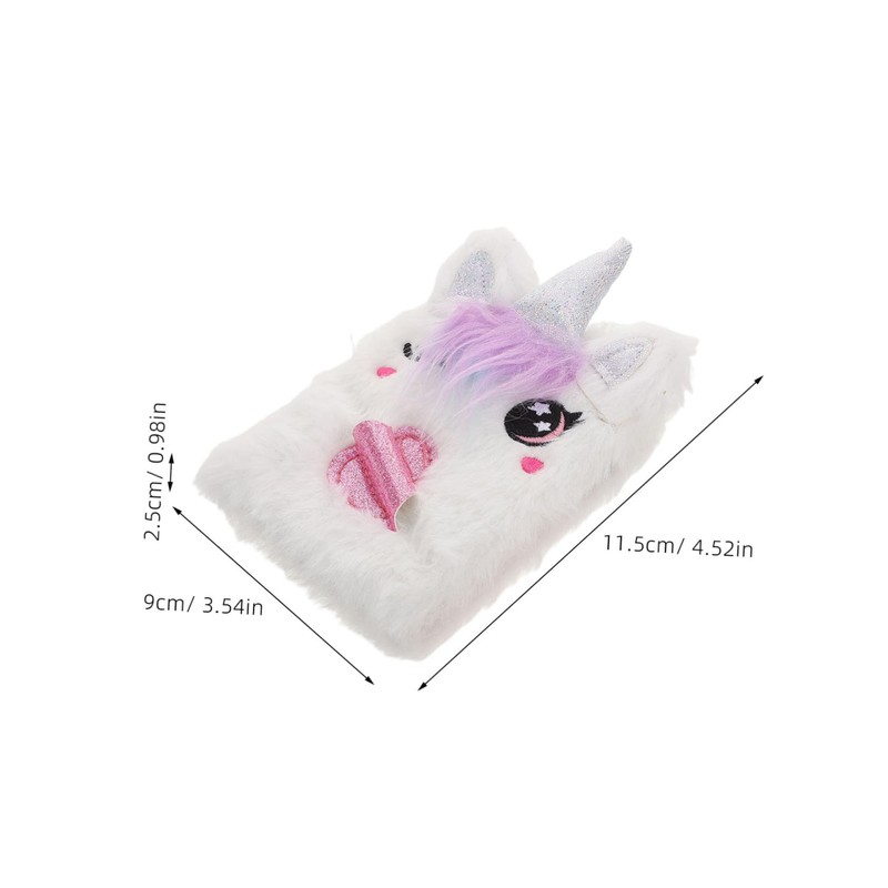 Operitacx 1Set DIY Unicorn Plush Notebook with Pen Portable Journal
