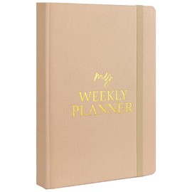 MGGAO Undated Weekly and Monthly Planner, Exquisite Daily Organizer Notebook with Inner Pocket, to Hit Your Goals, Lasts 1 Year, A5 Size