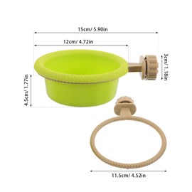 ORFOFE Bird Bath Tub with Stand Hanging Bathtub Bath Shower Box Bathing Tub for Parrots and Small Birds Indoor/Outdoor Canary Parakeet Cage Bathtub Birdcage Accessories