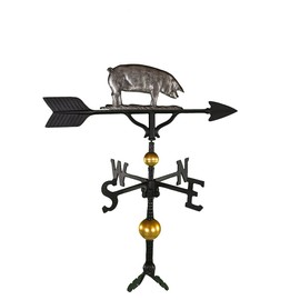 Montague Metal Products 32-Inch Deluxe Weathervane with Swedish Iron Pig Ornament