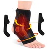 KOMBIUDA Heated Ankle Support Brace Hot Therapy Compression Wrap for